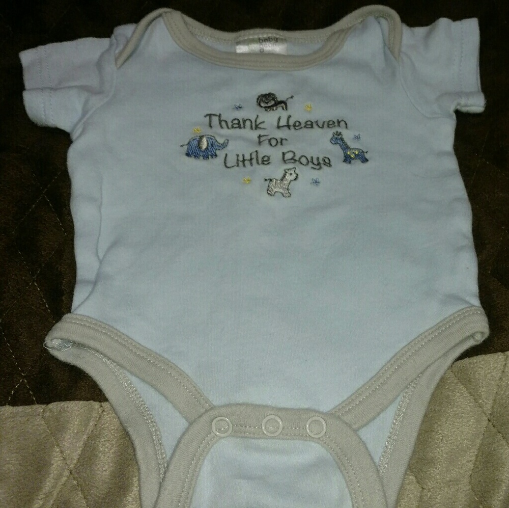 6 boys Newborn-3M one pieces.